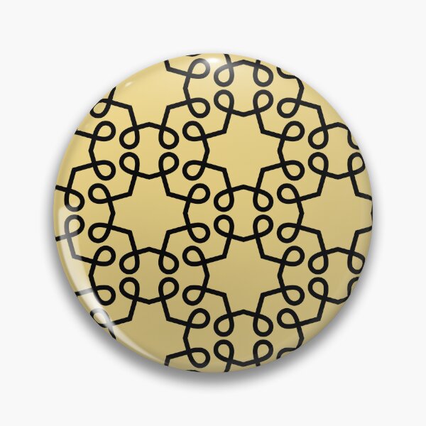 Item preview, Black and Yellow Geometric Swirl Shape Pattern Pairs DE 2022 Popular Color Gatsby Glitter DET496 designed and sold by ColorOfTheYears.