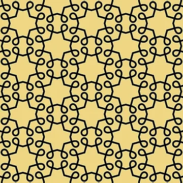 Vorschaubild zum Design Black and Yellow Geometric Swirl Shape Pattern Pairs DE 2022 Popular Color Gatsby Glitter DET496 von ColorOfTheYears