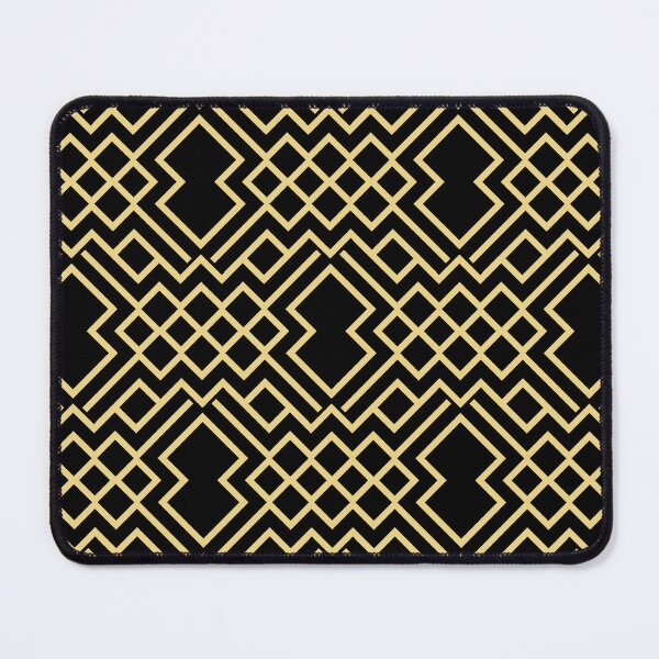 Item preview, Black and Yellow Modern Geometric Pattern Pairs DE 2022 Popular Color Gatsby Glitter DET496 designed and sold by ColorOfTheYears.