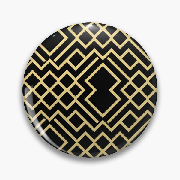 Item preview, Black and Yellow Modern Geometric Pattern Pairs DE 2022 Popular Color Gatsby Glitter DET496 designed and sold by ColorOfTheYears.