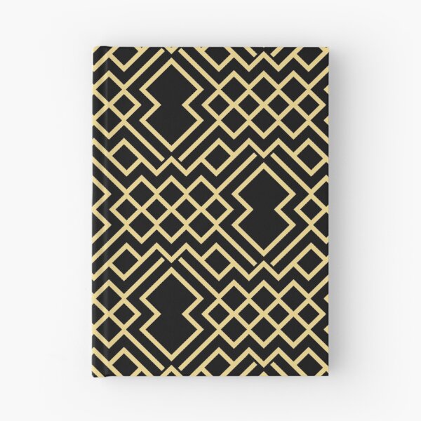 Artikelvorschau, Black and Yellow Modern Geometric Pattern Pairs DE 2022 Popular Color Gatsby Glitter DET496 entworfen und verkauft von ColorOfTheYears.