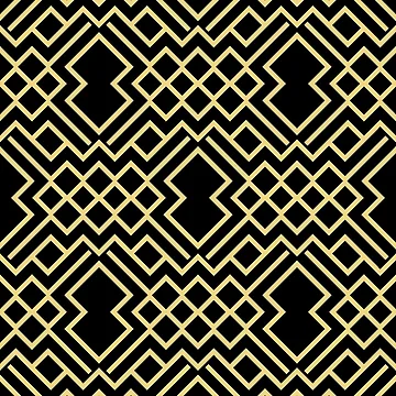 Imagen de la obra Black and Yellow Modern Geometric Pattern Pairs DE 2022 Popular Color Gatsby Glitter DET496 de ColorOfTheYears