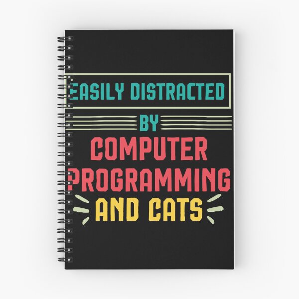 Item preview, Easily Distracted By Computer Programming And Cats ,Programmer Gift designed and sold by Noussairox.