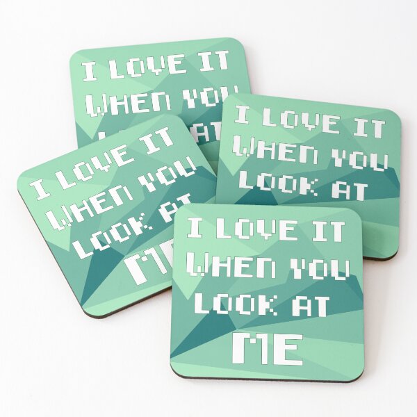 Item preview, I lOVE IT WHEN YOU LOOK AT ME Green pixilated look designed and sold by youssef9912.
