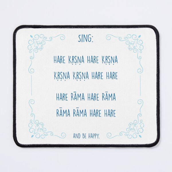 Item preview, Hare Krishna Movement Mantra Blue designed and sold by Ilustra Ideia.