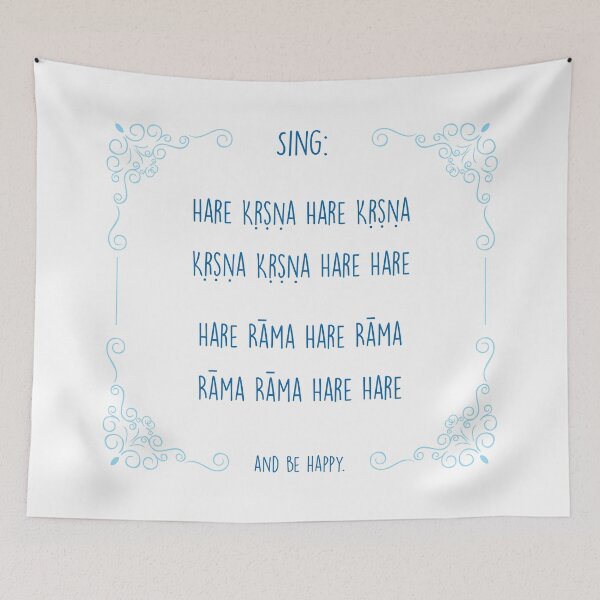 Item preview, Hare Krishna Movement Mantra Blue designed and sold by Ilustra  Ideia.