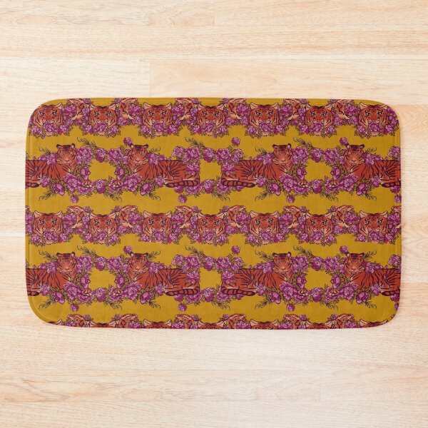 Item preview, Sophisticated pattern with tiger on chartreuse designed and sold by ArtInPi.