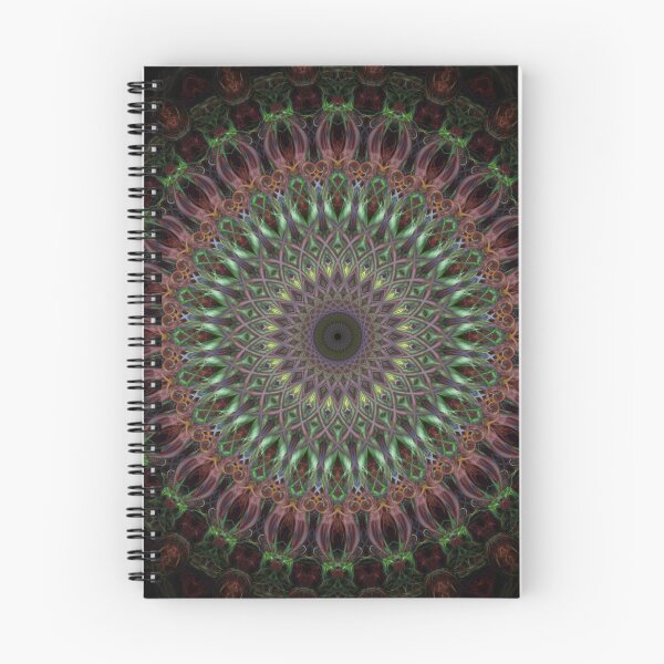 Aperçu de l'œuvre Mandala vert, rouge et marron créée et vendue par JBlaminsky.