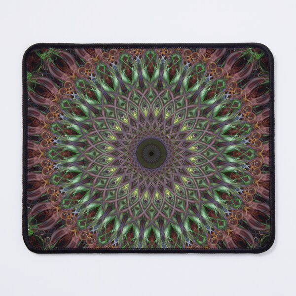 Item preview, Mandala verde, roja y marrón designed and sold by JBlaminsky.