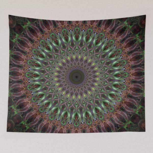 Item preview, Green, red  and brown mandala designed and sold by JBlaminsky.