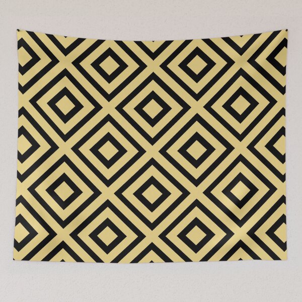 Aperçu de l'œuvre Black and Yellow Tessellation Line Pattern 40 Pairs DE 2022 Popular Color Gatsby Glitter DET496 créée et vendue par ColorOfTheYears.