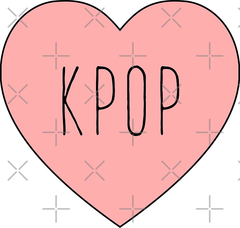 "I Love Kpop Heart" Stickers by thepinecones | Redbubble