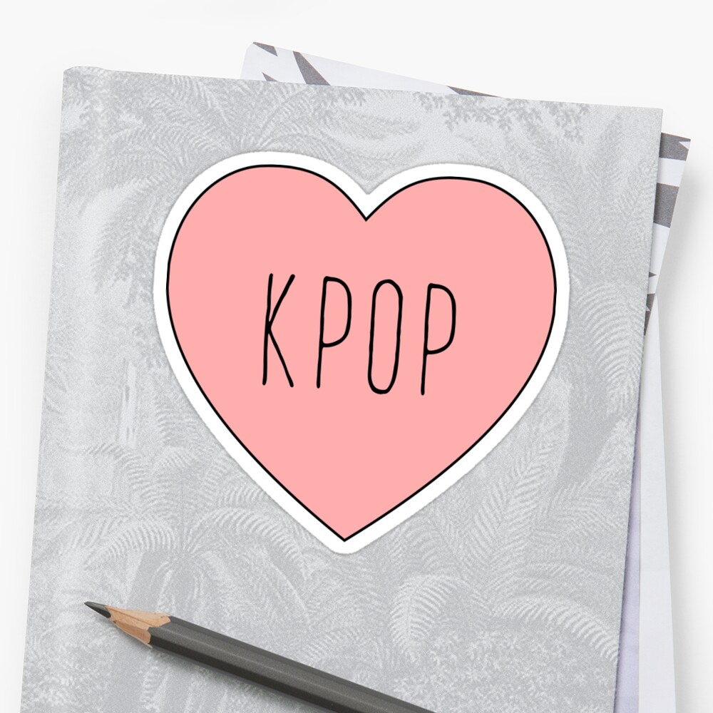 "I Love Kpop Heart" Sticker by thepinecones | Redbubble