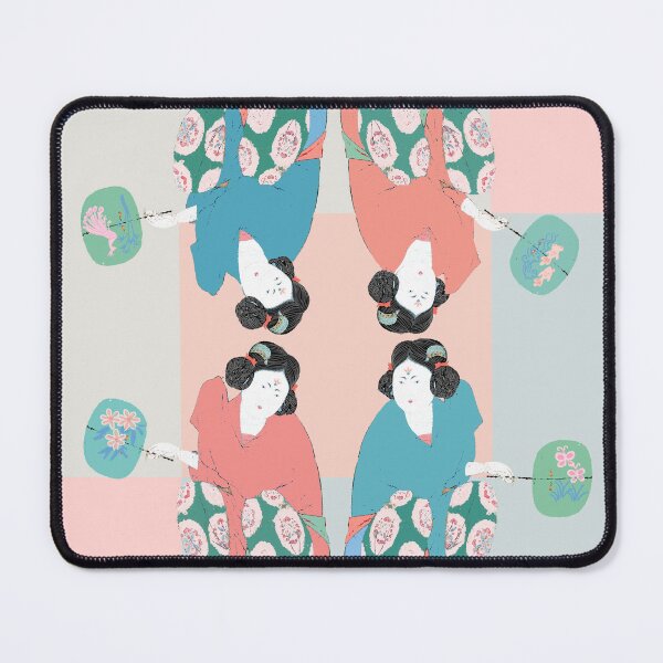 Item preview, Asian woman with fan in traditional style geisha pattern designed and sold by finedrawings.