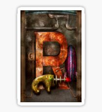Steampunk - Alphabet - R is for Ray Gun Sticker