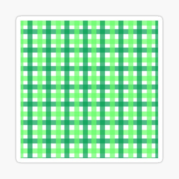 Sticker Green plaid pattern