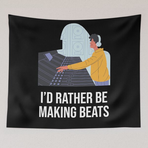 Item preview, I'd Rather Be Making Beats Music Producer designed and sold by Amovar.