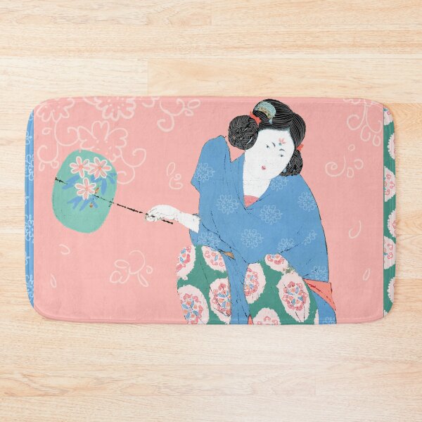 Item preview, Asian woman with fan in traditional style designed and sold by finedrawings.