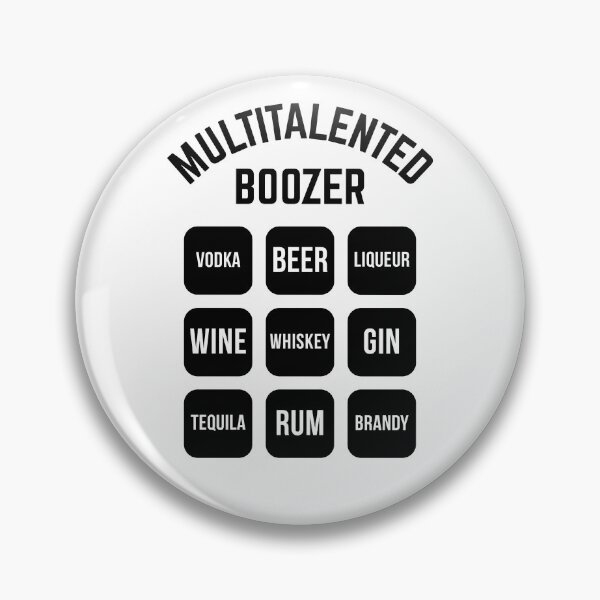 Item preview, Multitalented Boozer (Drinking Alcohol / Black) designed and sold by MrFaulbaum.
