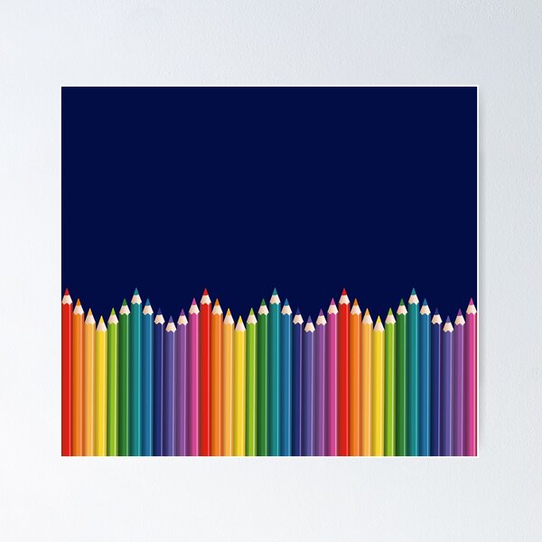 Aperçu de l'œuvre Crayons de couleur arc-en-ciel Pride créée et vendue par Rainbow Pride.