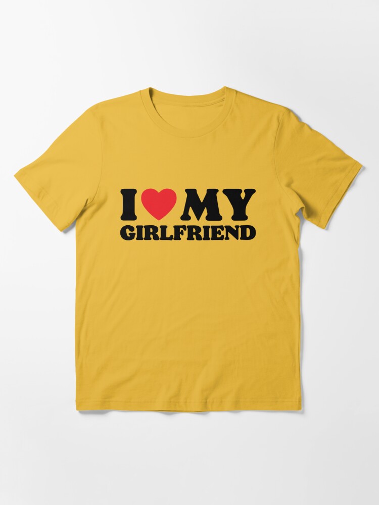 TeeShirtPalace | I Love My Girlfriend Long Sleeve Shirt