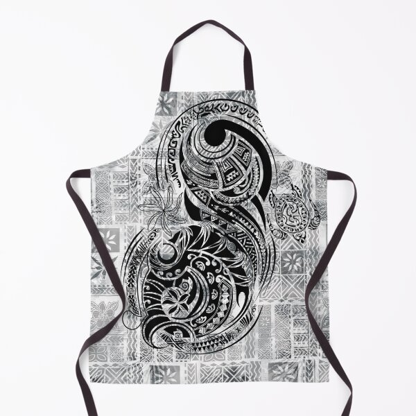 Item preview, Vintage Black And White Jungle Hawaiian - Samoan Tribal Tattoo Swirl Print designed and sold by sunnthreads.