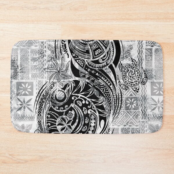 Item preview, Vintage Black And White Jungle Hawaiian - Samoan Tribal Tattoo Swirl Print designed and sold by sunnthreads.