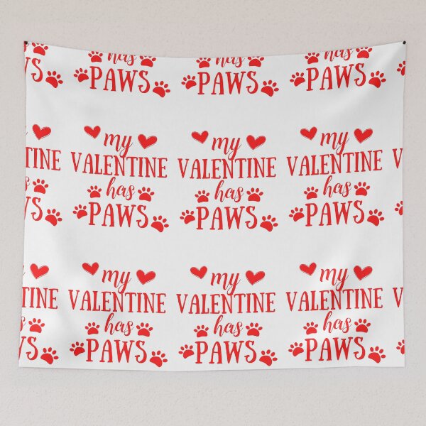Item preview, My Valentine Has Paws | Pet Lover Valentines Day, My Dog Is My Valentine, My Cat Is My Valentine, Dog Mom , Cat Mom designed and sold by chourouk shop ★★★★★.