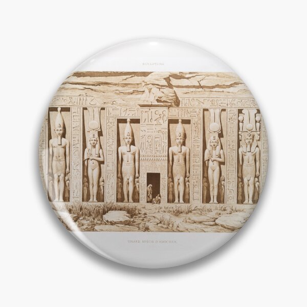 Item preview, The temple of Hathor and Nefertari, the small temple. Antique Egyptian designed and sold by NineJuly.