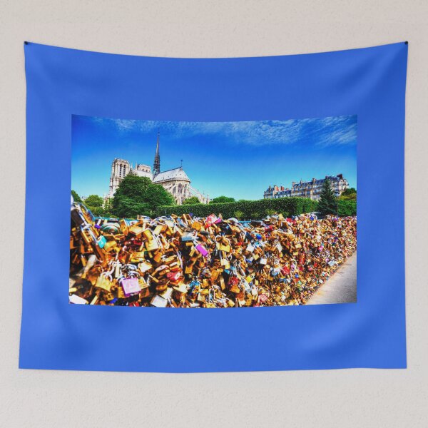 Item preview, Love Lock Bridge And Notre Dame de Paris  designed and sold by Paul Thompson Photography.