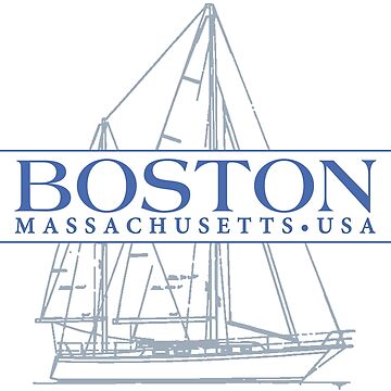 Artwork thumbnail, Boston Massachusetts Vintage Sailing design by Futurebeachbum