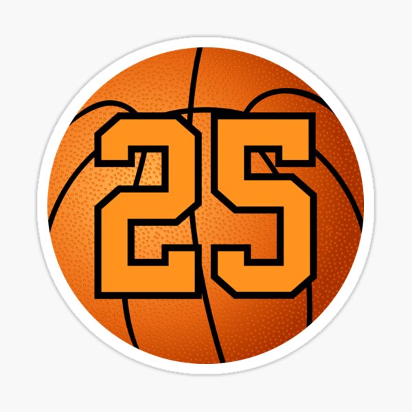 Basketball Number 25 Sticker Sticker By Sherlinewb Redbubble | Images ...
