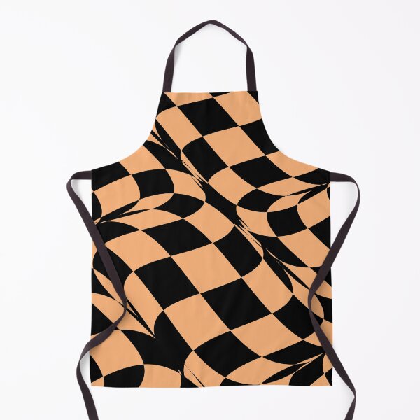 Artikelvorschau, Black and Orange Distorted Checkerboard Pattern Pairs DE 2022 Popular Color Market Melon DE5199 entworfen und verkauft von ColorOfTheYears.