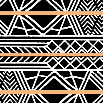 Vorschaubild zum Design Orange Black White Mud Cloth Stripe Pattern Pairs DE 2022 Popular Color Market Melon DE5199 von ColorOfTheYears