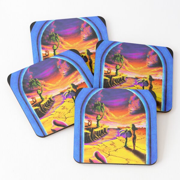 Item preview, Vibrant Psychedelic Surreal Flower Hippie Tropical Beach Sunset  designed and sold by Vincent Monaco.