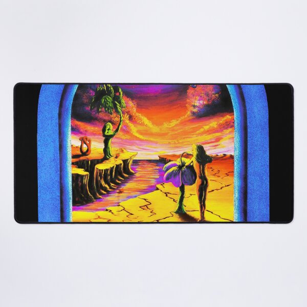 Item preview, Vibrant Psychedelic Surreal Flower Hippie Tropical Beach Sunset  designed and sold by Vincent Monaco.