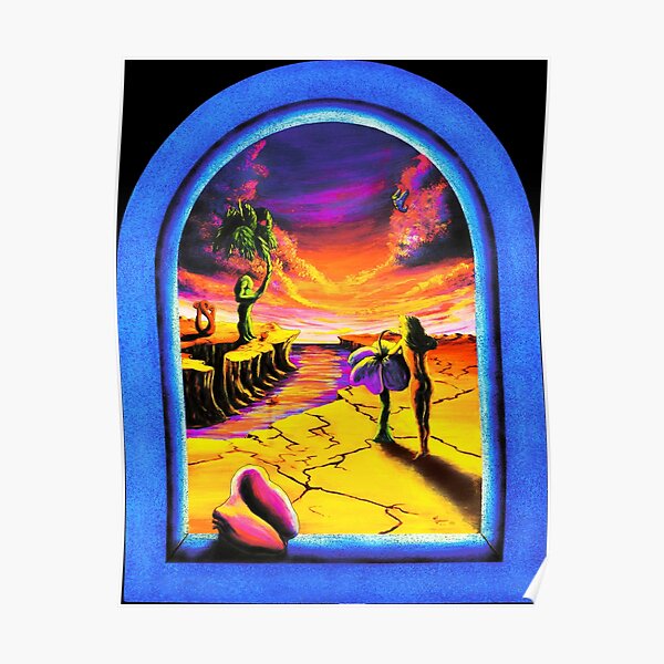Psychedelic Surreal Trippy Art - #3 Surreal Sunset - by Vincent Monaco Poster