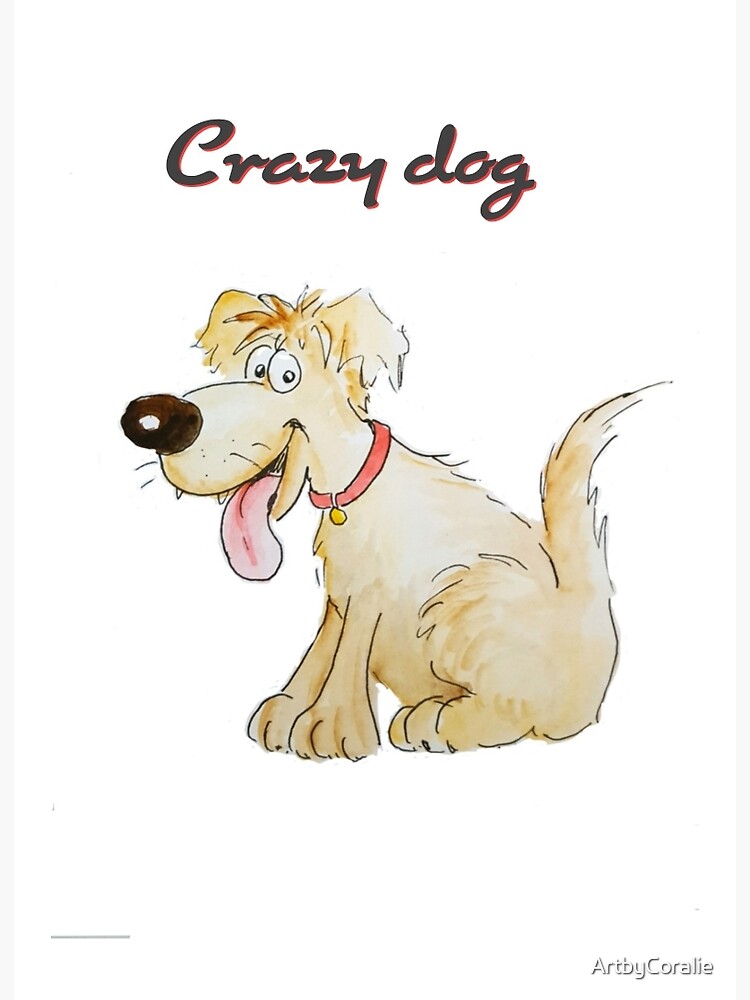 crazy cartoon dog