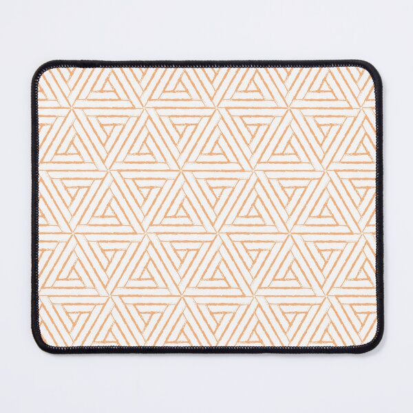 Item preview, Orange and White Tribal Triangle Pattern Pairs DE 2022 Popular Color Market Melon DE5199 designed and sold by ColorOfTheYears.