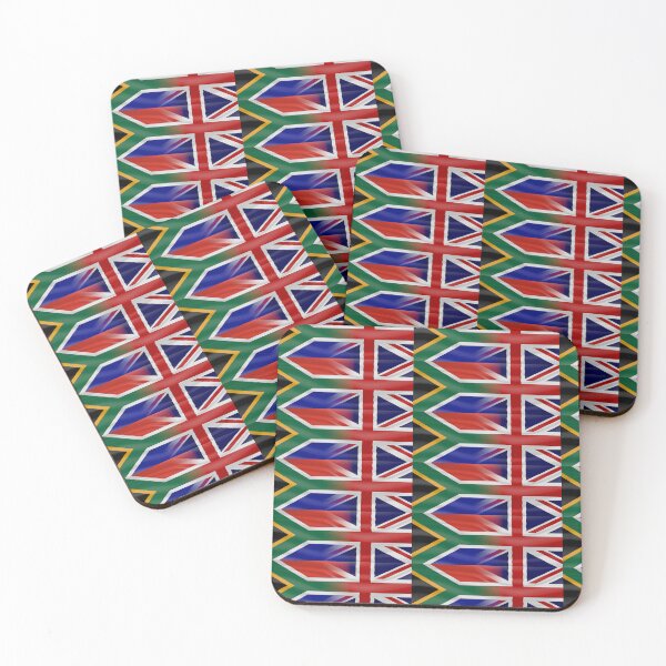 Item preview, South Africa UK expat flags blended (CLEAN) designed and sold by SolidEarthArt.