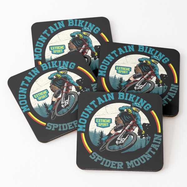 Item preview, Vintage Retro Spider Mountain biking bmx mtb trails mouintain cycling designed and sold by Munchy Codex.