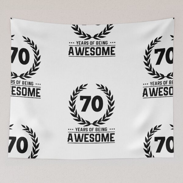 Item preview, 70 Years of Being Awesome - Birthday - Quotes designed and sold by AsmArt-co.