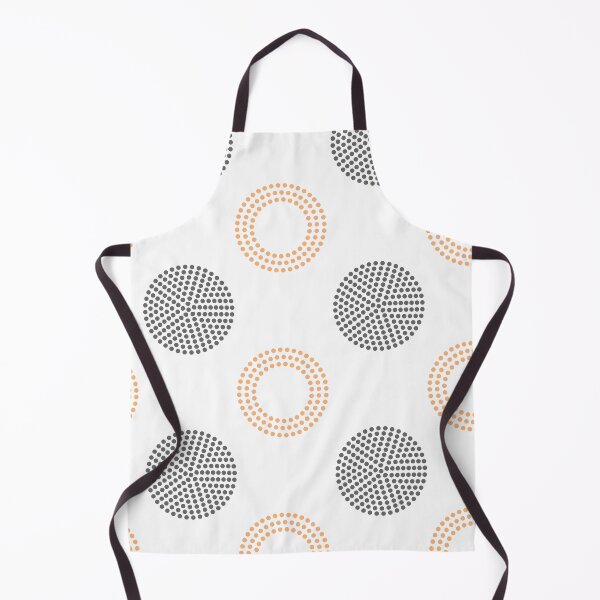 Artikelvorschau, Orange Gray White Circle Polka Dot Pattern Pairs DE 2022 Popular Color Market Melon DE5199 entworfen und verkauft von ColorOfTheYears.