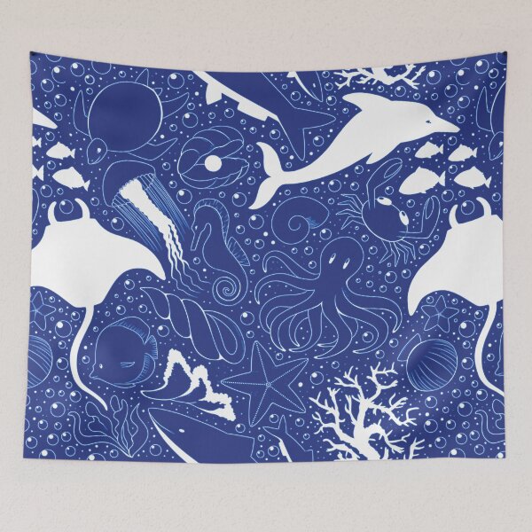 Item preview, Under the sea - White and Blue (almost) designed and sold by C63wolf.