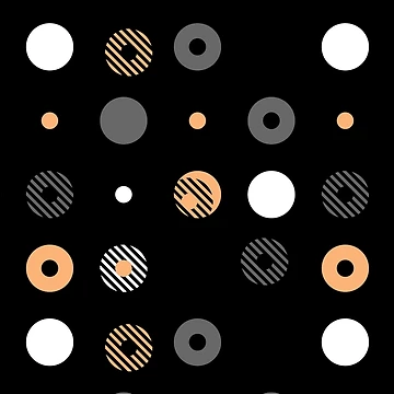 Vorschaubild zum Design Orange Gray Black White Stripe Circle Dot Pattern Pairs DE 2022 Popular Color Market Melon DE5199 von ColorOfTheYears