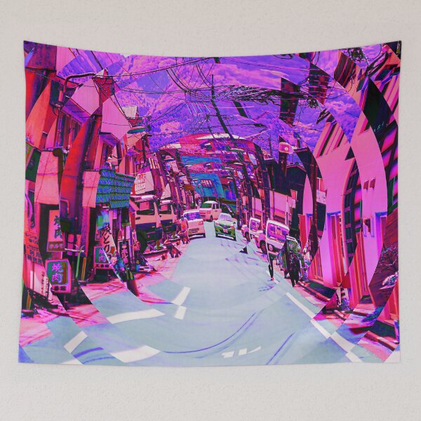 Item preview, Nagawa, Japan Street Warped Glitch Art designed and sold by glitchhub.