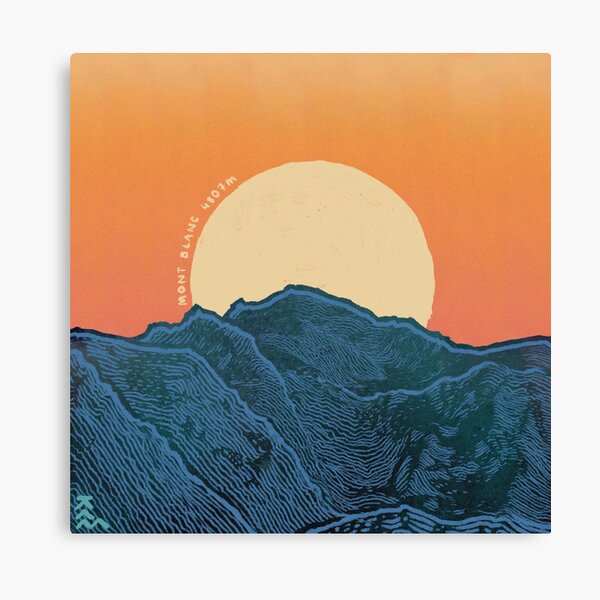 Item preview, Mont Blanc - Alps’ Highest Peak - Blue designed and sold by Katherine Mackenzie.