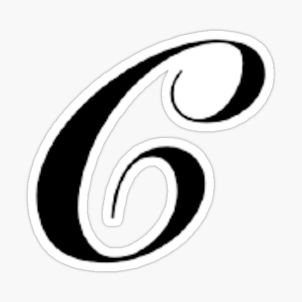  Simple Cursive Letter C Big Font Sticker For Sale By ComfyCloud 