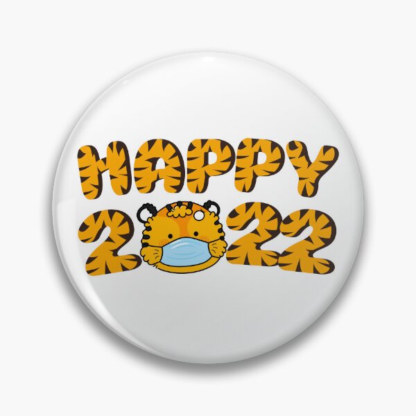 Item preview, Happy New Year 2022 - tiger with face mask - Lunar New year 2022 - Year of the Tiger designed and sold by CaitU.