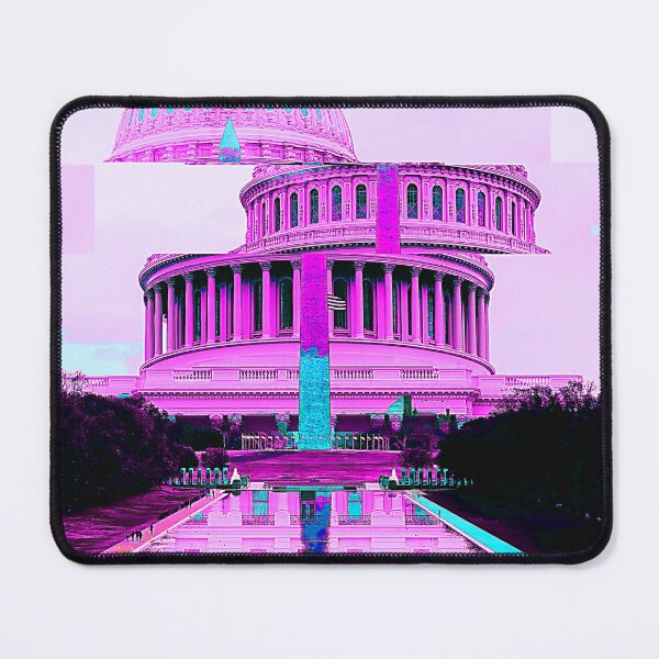 Item preview, Washington DC Obelisk Washington Monument Capitol Building Glitch Art designed and sold by glitchhub.